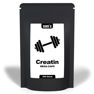 Creatin Kapseln, 1000 mg, Monohydrat, 200 mesh, Giga Caps, 300 Stück (1er Pack) - Bild 1 von 4