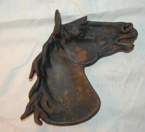 Antique Cast Iron Stallion Horse Nut Dish Trinket Tray - Picture 1 of 3