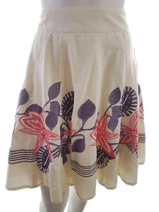 Fat face  T. 8 (36) Beige Longitud hasta la rodilla Falda línea A Algodón 100% B - Imagen 1 de 5