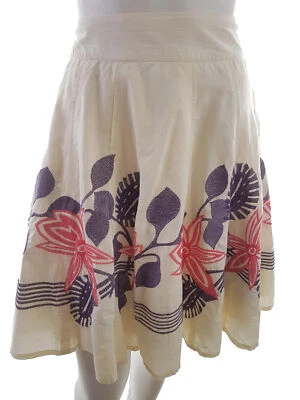 Fat face  T. 8 (36) Beige Longitud hasta la rodilla Falda línea A Algodón 100% B - Imagen 1 de 4