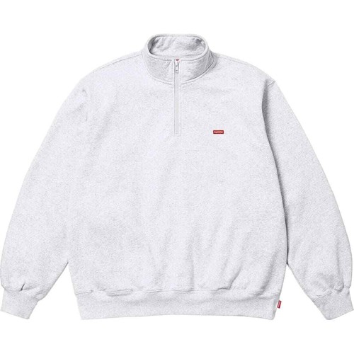 Pull demi fermeture éclair Supreme petite boîte gris cendre