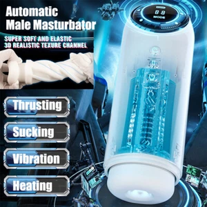 Male Masturbaters Automatic HandsFree Sucking Cup Thrusting Stroker Men Sex Toy - Picture 1 of 12
