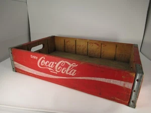 Original 1977 Coca-Cola Red Wooden 24 Bottle Crate Marked: Temple Chattanooga - Picture 1 of 10