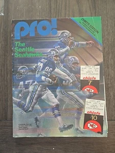 Vintage Rare 1979 Seattle Seahawks Kansas City Chiefs Program And Ticket Stubs - Picture 1 of 4
