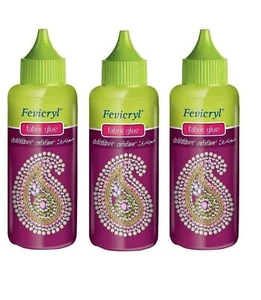 Pack of 3 Pidilite Fevicryl Fabric Glue 80 ml Free Shipping - Picture 1 of 2