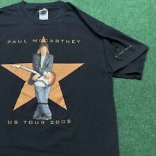 Vintage Paul McCartney Shirt Mens Large Black The Beatles Band Y2K Tour Tee 2005