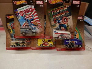 HOT WHEELS 2021 POP CULTURE MARVEL COMICS Cars set of 5 n - Picture 1 of 6
