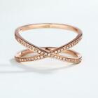 Criss Cross Half Eternity Wedding Band 2Ct Lab-Created Moissanite Gold Plated