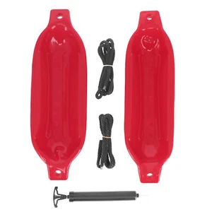 BISupply Boat Bumpers for Docking - Boat Fenders Red 2 Pack 22.8 x 7.8in Buoys - Picture 1 of 8