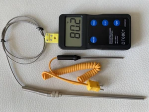 Digital Pyrometer F,C Ofen Messgerät Thermometer Glühen Thermoelement Sensor - Bild 1 von 1