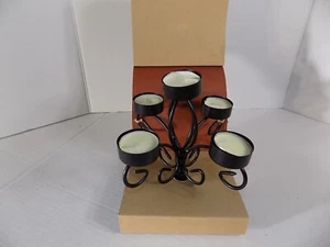 TWINE Wine Bottle Candelabra 5 Tealight Holder Rustic Elegance Black - Picture 1 of 5