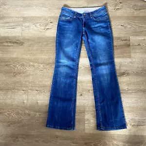 ESPRIT Denim 94107 Jeans Womens Size 12 Regular Denim Pants Pockets Blue Y2K - Picture 1 of 15