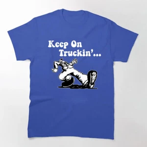 Funny Truck Meme T Shirt Keep On Truckin Vintage Graphic Tee Mens Short Sleeve - Picture 1 of 5