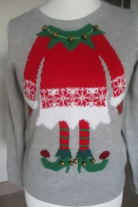 RED HERRING Ladies Christmas Jumper / Pullover with Bells size 8 UK - Picture 1 of 7