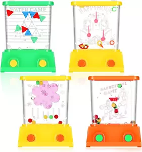 4 Pezzi Gioco Acqua Portatile Arcade Anello Acqua Tavoli Acqua per Spiaggia Giocattoli Festa - Foto 1 di 12