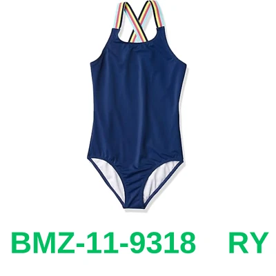 Traje de baño deportivo de una pieza Kanu Surf Girls UPF 50+ playa, Maggie azul marino, 12 Foto 1 de 2