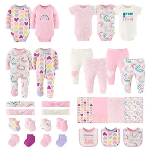 Pretty Sweet 30 Piece Newborn Baby Girl's 100% Cotton Layette Gift Set - Picture 1 of 4