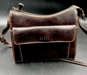 Vintage Crazy Horse (Liz Claiborne Co) Purse Leather Look Vegan  Long Strap - Picture 1 of 13