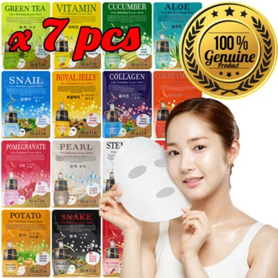 7pcs Malie Korean Face Mask Sheet Pack Facial Mask Moisture Skin Care K Beauty - Image 1 of 4