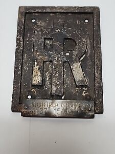 Antique Richfield Oil Corp Well Cast-Iron Permit ID Tag 37 15414 JRR8