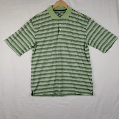 Camisa Polo Bolle Para Hombres L Verde Negra Rayas Manga Corta Ligera Elastizada Golf Foto 1 de 4