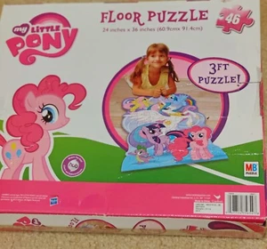 Hasbro My Little Pony Floor Puzzle 46 Large Pieces 24” x 36” 3 Ft. PreOwned - Picture 1 of 1
