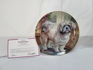 Lhasa Apsos PROUD PRINCE Danbury Mint Porcelain Plate Collection A1740 COA - Picture 1 of 7