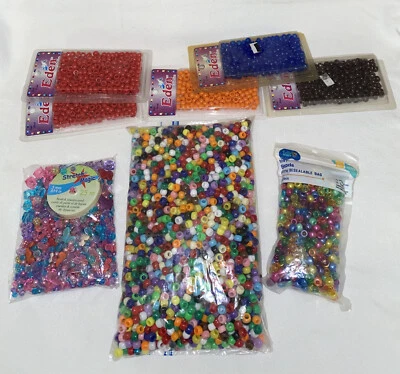 Lote de cuentas surtidas de joyería de pony artesanías estiramiento de cabello mágico otros (alrededor de 3 libras) Foto 1 de 4