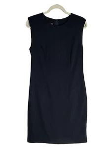 ESCADA by Margaretha Ley Wool Sheath Dress Size 44 Black Sleeveless Germany - Picture 1 of 10