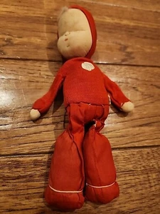 Vintage 1957 Shackman rot Stoff Sleepy Baby Puppe  - Bild 1 von 7