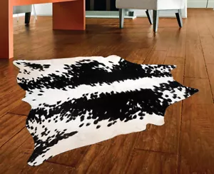 Alfombra de piel de vaca 100 % genuina alfombra de cuero 16,67 pies cuadrados (49 "x 49") M-104 - Imagen 1 de 3