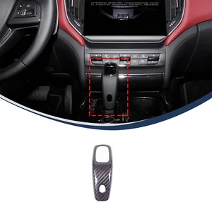 Real Carbon Fiber Gear Shift Knob Cover For Maserati Ghibli Quattroporte 2019-23 - Foto 1 di 10