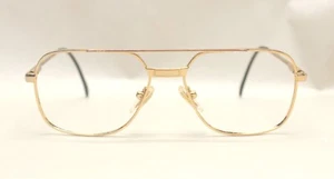 Berdel Steroflex Shane Aviator Eyeglasses Frames Only 54-16 Italy Gold EP - Picture 1 of 9