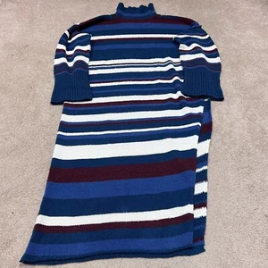 Free People Beach Sweater Dress Multicolored Striped Long Sleeve Size Small - Picture 1 of 12