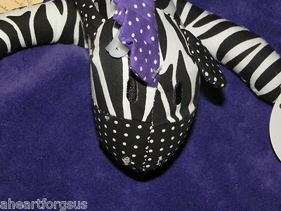 TREND LAB SECURITY BLANKET PURPLE ZEBRA GRAPE EXPECTATIONS NEW STRIPE POLKA DOT - Image 1 of 4