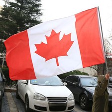 Large 3' x 5' High Quality Polyester Canadian Flag ~ Worldwide Free Shipping