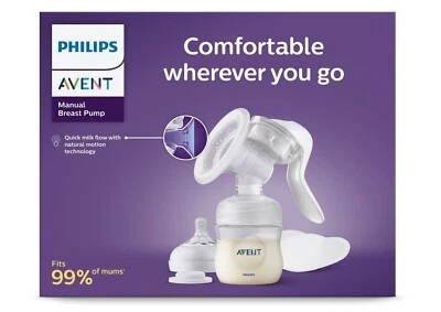 AVENT MANUAL BREAST PUMP + BOTTLE - Image 1 of 4