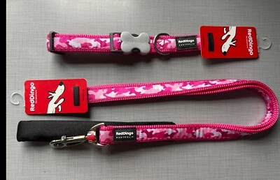 Red Dingo Collar or Lead - Pink Camoflauge - Image 1 of 4