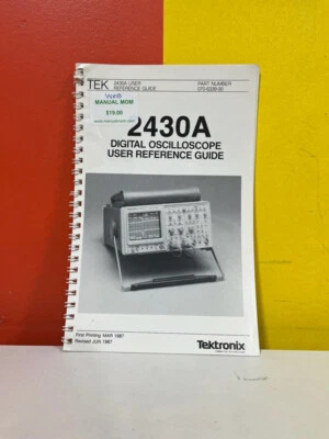 Tektronix 070-6339-00 2430A Digital Oscilloscope User Reference Guide - Image 1 of 2