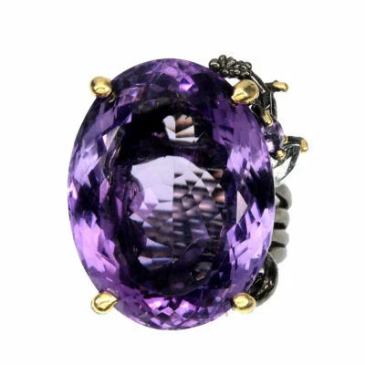 SHOLA Echt Natürlicher Lila Amethyst Ring Gr. 18,5 Sterlingsilber R183 - Bild 1 von 3