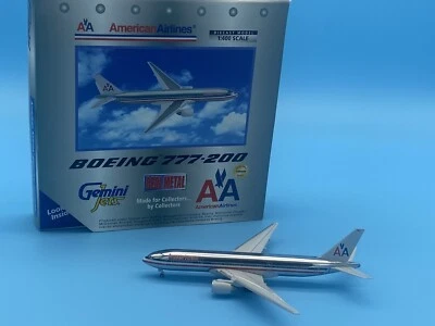 1:400 Boeing 777-200 American Airlines N777AN Polished Chrome Edition Gemini Jet - Image 1 of 4
