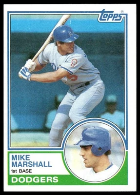 1983 Topps #324 Mike Marshall Los Angeles Dodgers NM+ - Image 1 of 2