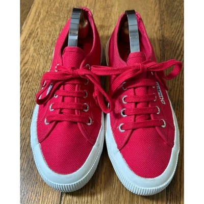 Zapatilla deportiva Superga roja de lona con cordones EU 36 EE. UU. mujeres talla 6 hombres talla 4,5 estilo COTU Foto 1 de 4