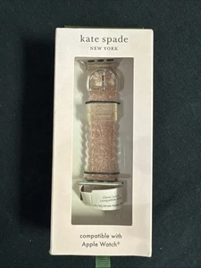 NEW Kate Spade Clear Pink Silicone Apple Watch Strap 38mm to 41mm KSS0147 - Picture 1 of 4