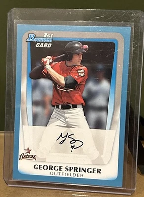 2011 Bowman Draft George Spring 1st Prospect Blue 258/499 #BDPP81 Blue Jays RC - Image 1 of 3