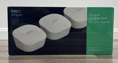 Eero Dual Band Mesh Wi Fi Network System 5000 sq ft 3 Pack Model J010311-Sealed - Image 1 of 4