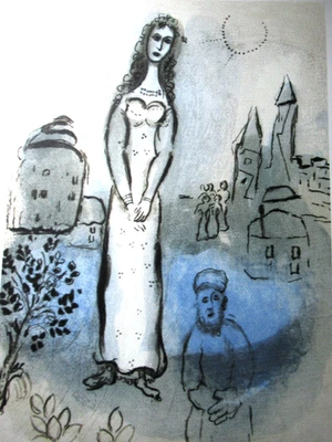 MARC CHAGALL: Schöne Lithographie limitiert auf 300 Exemplare, signiert, 50x70cm - Bild 1 von 4