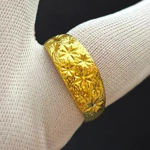 Vintage Gold-plated? (NOT SURE) Gold-tone Ring marked ' 999 ', Size 9 adjustable - Picture 1 of 6