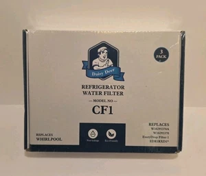 Daisy Deer Refrigerator Water Filter CF1 Whirlpool 3 pack Sealed Package NEW  - Picture 1 of 5
