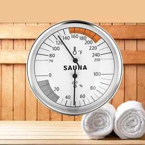 Termómetro de sauna de metal con calibración automática para una relajación óptima - Imagen 1 de 12